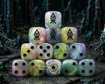 Weltraum-Fantasy-Würfelset, 16 mm D6, Resin-Spielwürfel im Galaxie-Stil, Tabletop-Rollenspiel-Miniaturen-Schlacht-Geschenk, 10, 15 oder 20 Stück