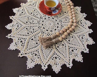 ABIGAIL English from Simple Elegance Remastered; Crochet Patterns by Patricia Kristoffersen; textured thread design; Pdf; Farmhouse Decor