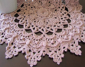 IRENE REMASTERED Doily, English; Crochet e-Patterns, Patricia Kristoffersen; PDF; textured thread design; highly textured design