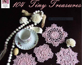 104 TINY TREASURES Crochet e-Patterns by Patricia Kristoffersen; 104 textured thread designs; Pdf e-book; Farmhouse Decor; FiberArt