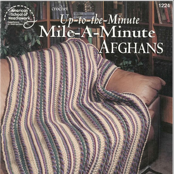Up-to-the-Minute Mile-A-Minute Afghans to Crochet (digital .pdf) by Patricia Kristoffersen (five patterns); home decor; baby