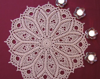 VIENNESE REMASTERED Doily .PDF e-pattern, Crochet; Patricia Kristoffersen, One e-pattern, Rug Decor, Farmhouse decor; textured design; Home