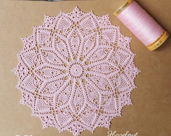 HAZELNUT REMASTERED English Doily .PDF pattern, Crochet,  Patricia Kristoffersen, One e-pattern, Rug Decor, Farmhouse decor; textured design
