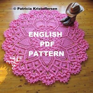 PINEAPPLE SONG Remastered 2, 3, and 4; English, crochet rug/doily pattern; pdf; Kristoffersen; Home decor; ePattern; farmhouse