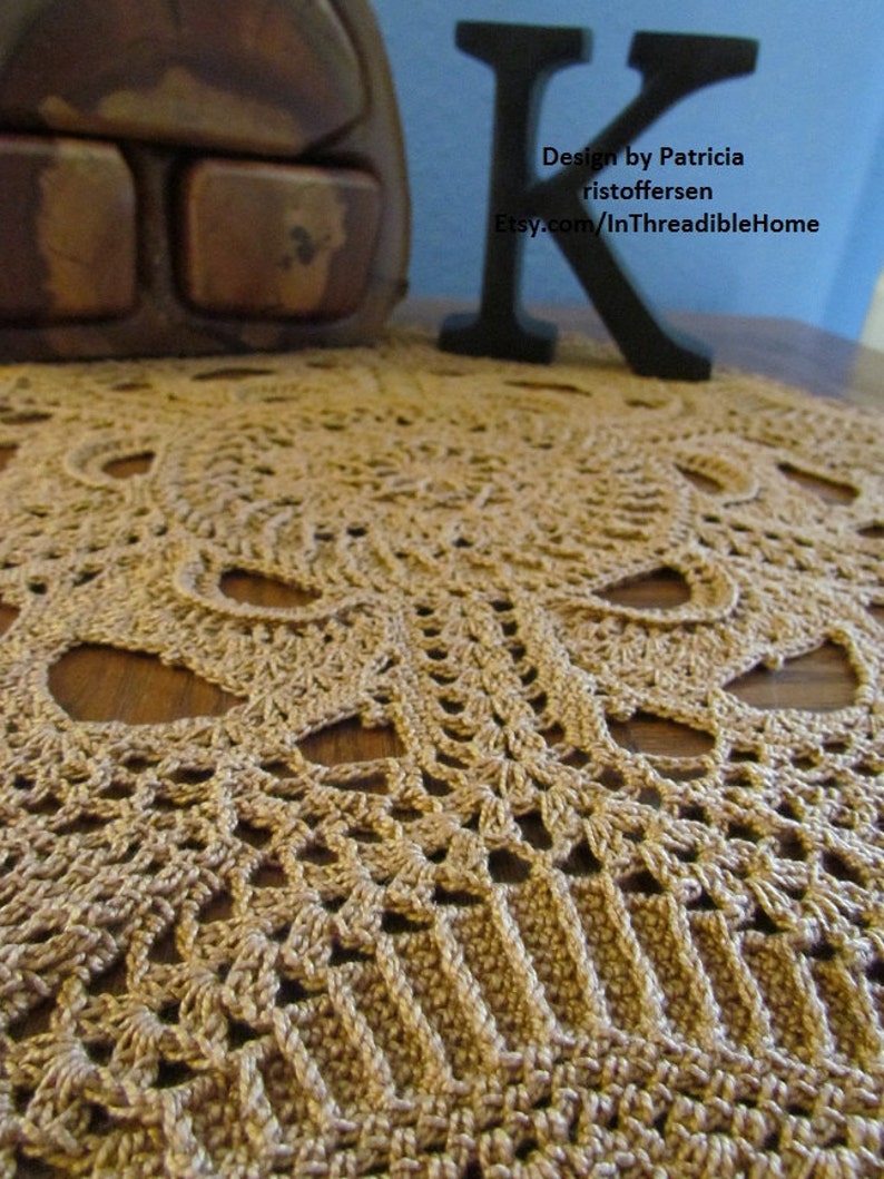 GRAND Crochet Doily e-Pattern .PDF by Patricia Kristoffersen Home Decor Thread Art Victorian Home Decor Fiber Art, Framable Wall Art image 2