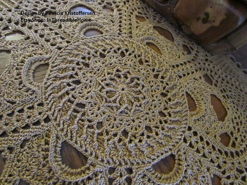 GRAND Crochet Doily e-Pattern .PDF by Patricia Kristoffersen Home Decor Thread Art Victorian Home Decor Fiber Art, Framable Wall Art image 3