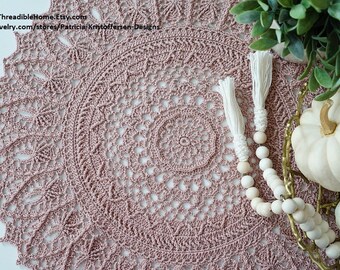 ANDREA English from Simple Elegance Remastered; Crochet Patterns by Patricia Kristoffersen; textured thread design; Pdf; Farmhouse Decor