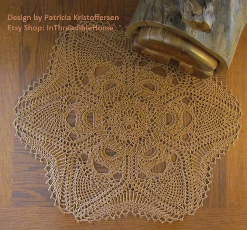 GRAND Crochet Doily e-Pattern .PDF by Patricia Kristoffersen Home Decor Thread Art Victorian Home Decor Fiber Art, Framable Wall Art image 1