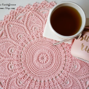 TALA REMASTERED English doily, Crochet Patterns by Patricia Kristoffersen; PDF; textured thread design; Farmhouse style; Highly Textured