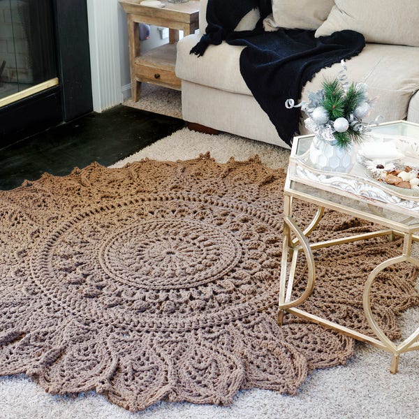 MOMENTOUS OCCASION; English, crochet Rug/doily pattern; pdf; Kristoffersen; Home decor; Popular Crochet Rug Digital ePattern; DIY, Cottage