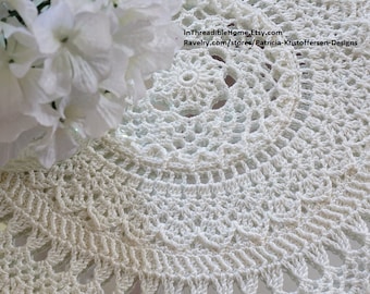 ALYSIA English from Simple Elegance Remastered; Crochet Patterns by Patricia Kristoffersen; textured thread design; Pdf; Farmhouse Decor