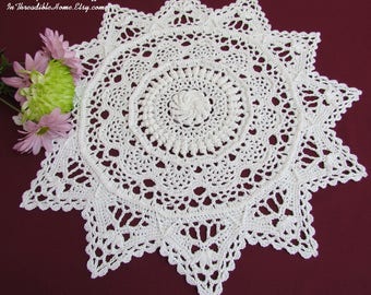 DONNA Doily, ENGLISH from Doilies with a Twist Remastered Crochet Patterns by Patricia Kristoffersen; PDF; textured thread design; Farmhouse