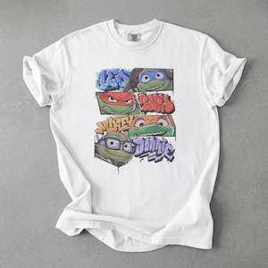 Mutant Ninja Turtles T-shirt, Comfort Colors 1717, Rolig t-shirt, Grafisk t-shirt.