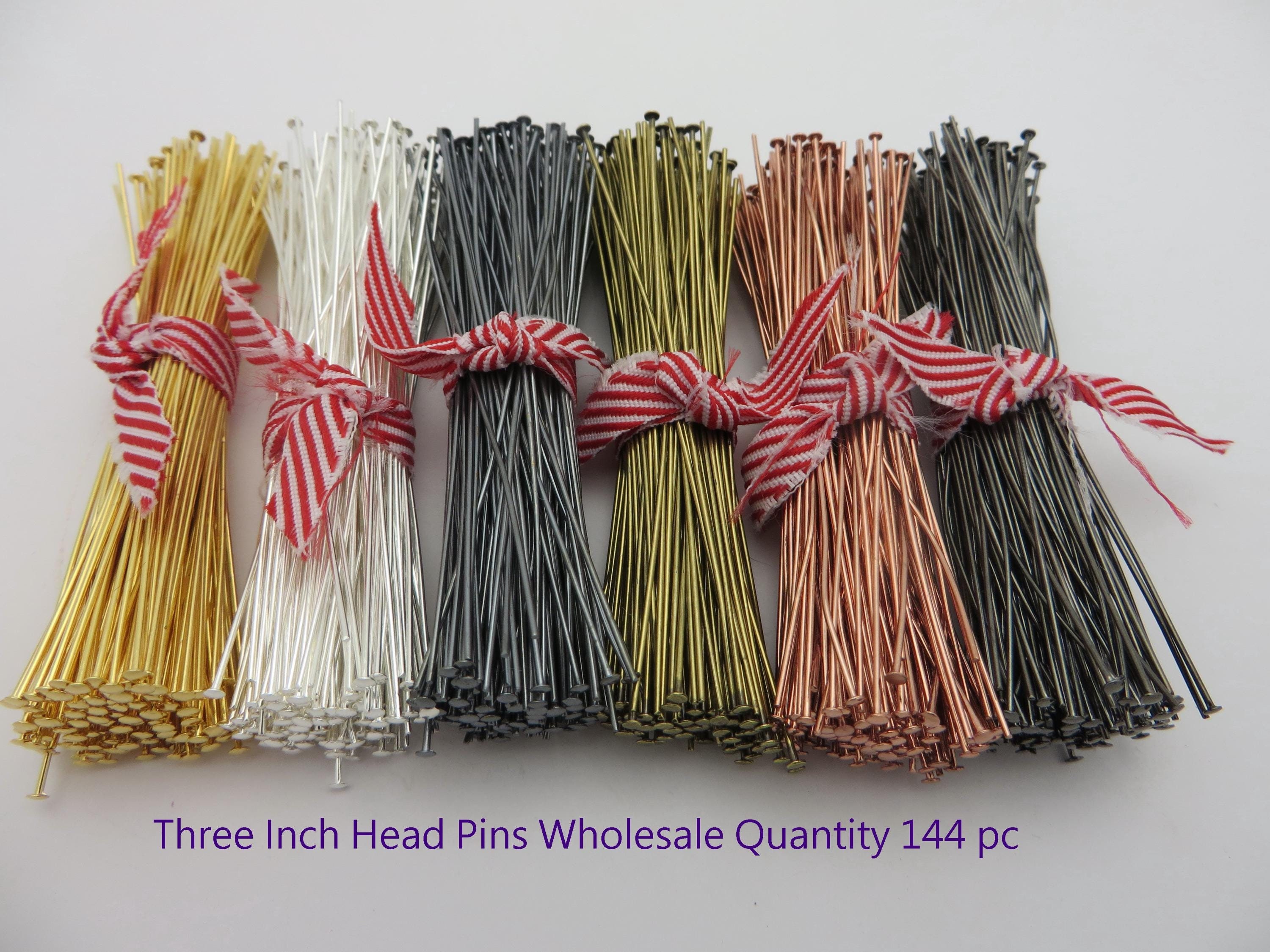 New Size! 3 Inch  21ga Head Pins Best Quality!  Choose Color 144 pieces Wholesale Qty.
