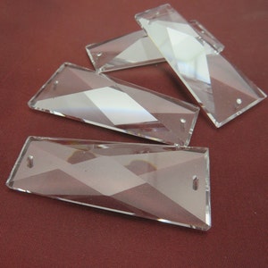 Wholesale Crystal Prisms TRAPAZOID Swarovski Chandelier SPECTRA Crystals SUNCATCHERS ,  Rainbow Makers ! 60 per Qty Vintage Leaded Crystal