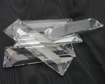 Wholesale Box of 100 ! SUNCATCHER / Rainbow Maker ! SWAROVSKI  Prism Crystals Choose Drill Style )  3 inch Long x 3/4 inch Wide.  9# Box