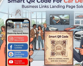 Car Dealership Digital Business Card with QR Code | Auto Dealer Landing Page | Inventory, Google Reviews & Contact Links