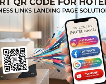 Hotel Digital Business Card with QR Code | Hotel Landing Page | Online Booking, Google Reviews, Maps & Contact Links