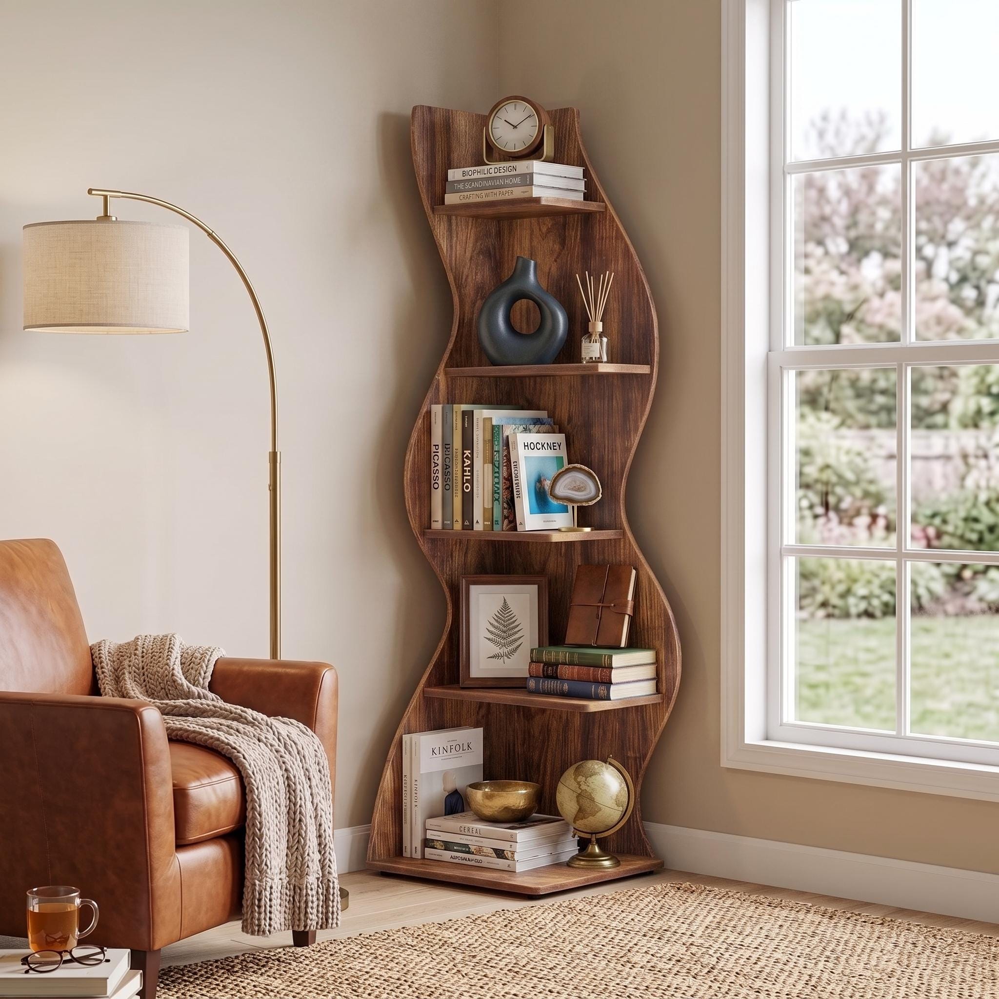 Wavy Bookcase - Etsy