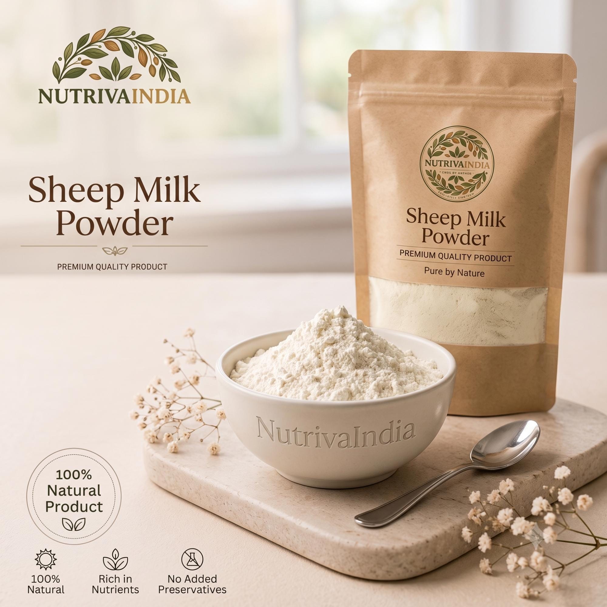 NutrivaIndia Sheep Milk Powder Food Grade Dairy Ingredient