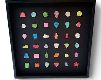 3D Rave Culture Shadow Box | Electronic Music Wall Art | Handmade DJ Room Decor | Chill Pill Art