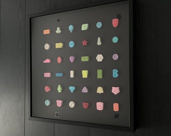 Large Shadow Box | Electronic Music Wall Art | Handmade 3D Artwork | DJ Studio Decor | Rave Culture | 90s Club Art l Chill Pill Art