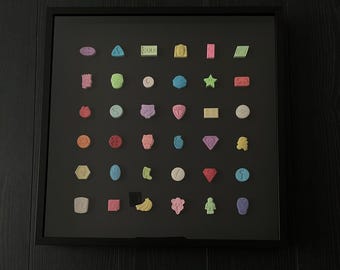 3D Rave Culture Shadow Box | Electronic Music Wall Art | Handmade DJ Room Decor | Chill Pill Art