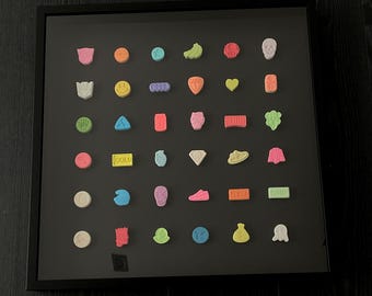 3D Rave Art Shadow Box | Electronic Music Rave Decor, DJ Room Artwork