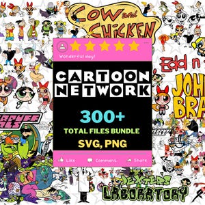 Paquete MEGA de archivos SVG y PNG de Cartoon Network para Cricut (Svg y Png)