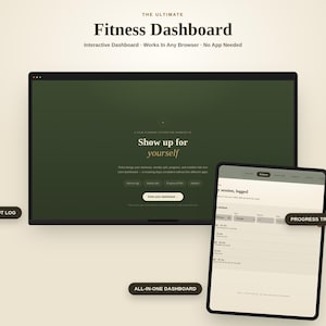Interactive Fitness Dashboard | Workout, Progress, Nutrition Tracker (HTML)