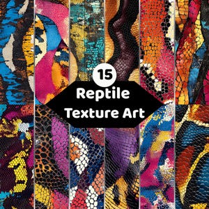 Colorful Reptile Texture Bundle | Abstract Snake Scale Patterns | Vibrant Digital Paper | Commercial Use