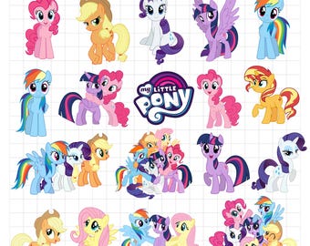 My Little Pony PNG SVG, My little Pony Movie Clipart, little Pony, Little Pastel Unicorns Sublimation , Instant Download