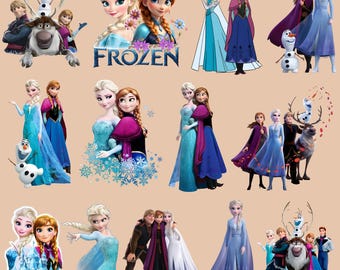 Frozen PNG, Frozen SVG, Frozen Clipart, Frozen 2 Clipart, Princess png svg clipart, Anna Elsa Olaf, Frozen 2 svg, Frozen urodziny