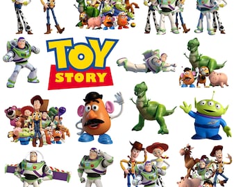 Zestaw akwarelowych clipartów Toy Story w formacie PNG | Akwarele do wydrukowania z Toy Story, Woody, Jessie, Rex, Buzz Lightyear | NATYCHMIASTOWE POBIERANIE