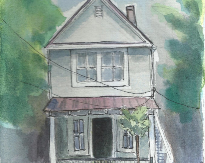 Charleston Single House Cottage 5x7 Original Painting