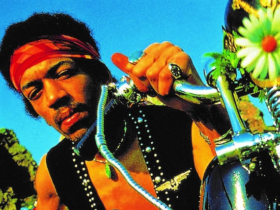 Replica 60s Jimi Hendrix Woodstock Hippie Green Turquoise