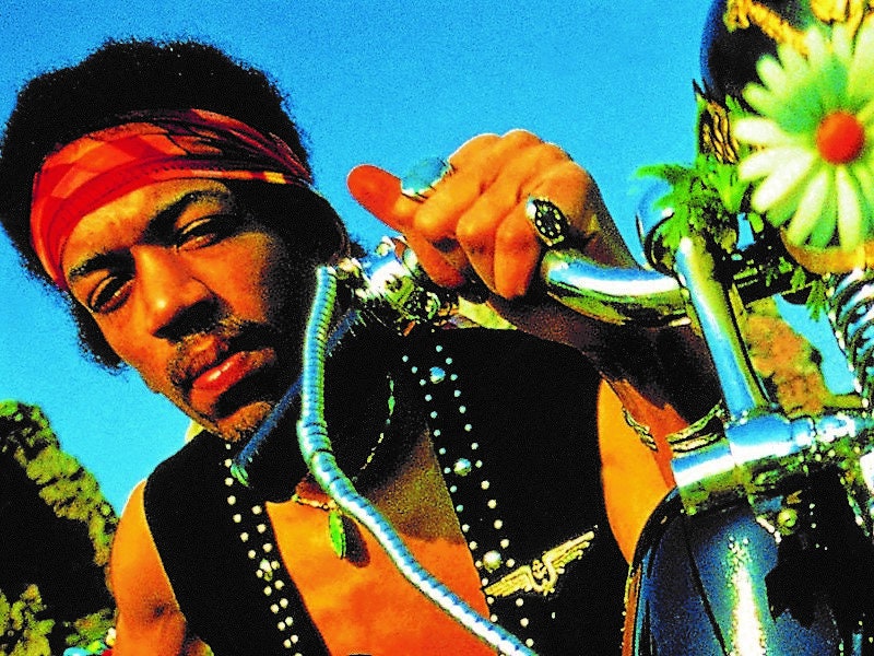 Replica 60s Jimi Hendrix Woodstock Hippie Blue Green Turquoise