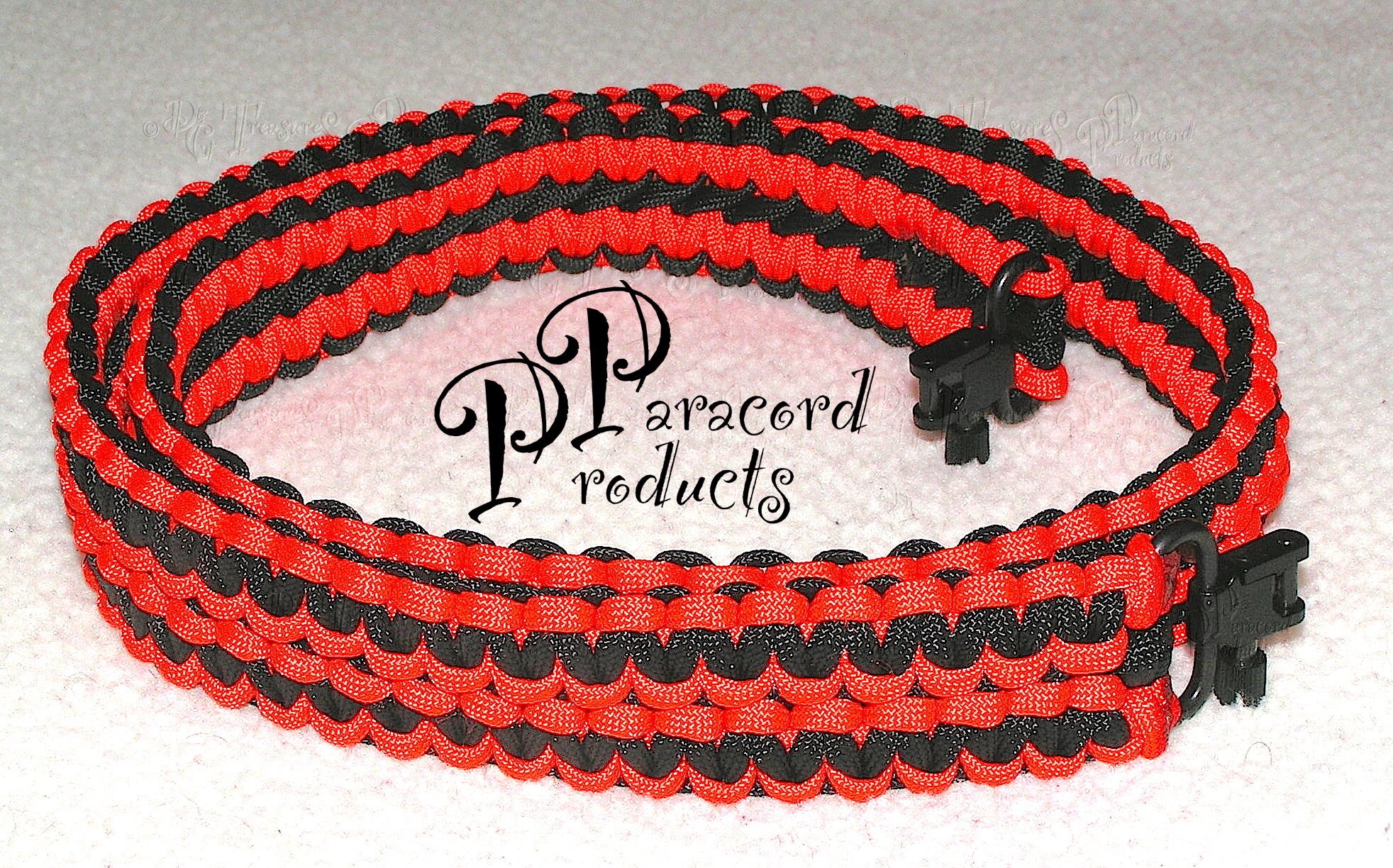 Double Cobra Stitch Paracord Gun Sling Black and Neon Orange Etsy