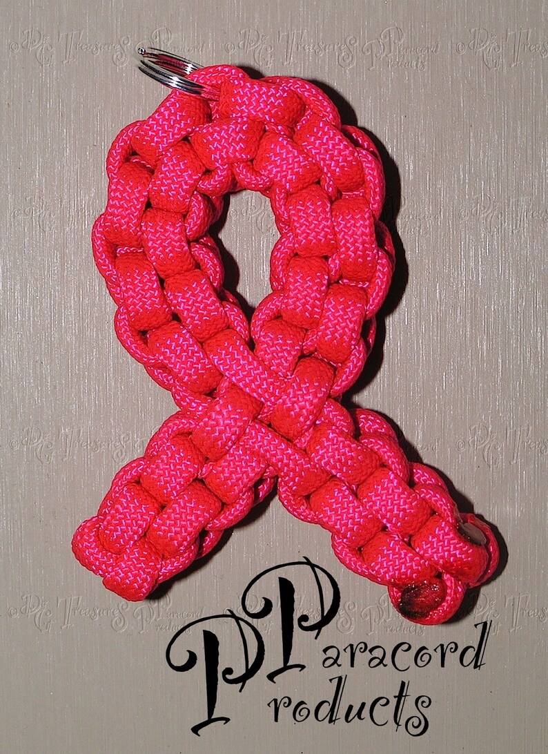 Multiple Color Options of Paracord Awareness Ribbon With a Etsy