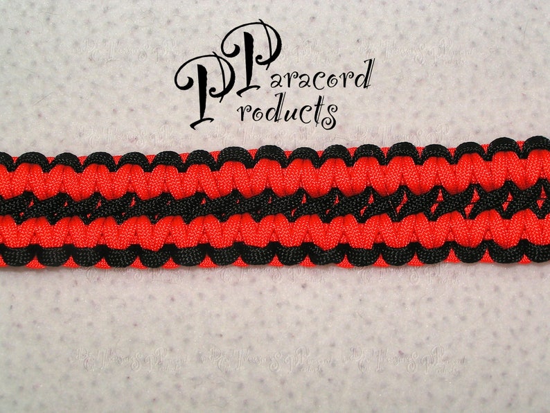 Double Cobra Stitch Paracord Gun Sling Black and Neon Orange Etsy