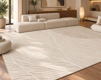 Tappeto decorativo in stile giapponese per soggiorno, tappeti minimalisti per camera da letto, morbido e soffice, tappetino da pavimento in peluche, decorazioni per la casa color crema, tappeto moderno