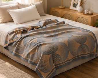 Double Bedspreads Cotton Quilt Summer Muslin Throw Blankets For the Beds Sofa Cover Blanket, Lightweight Coverlet, Cozy Bedding