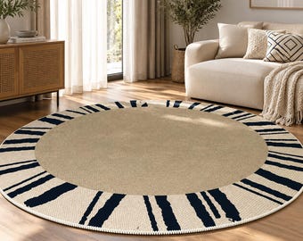 French Style Living Room Decoration Carpet Retro Round Rugs for Bedroom Large Area Thickened Carpets Lounge Rug Chair Minimalist Home Decor
