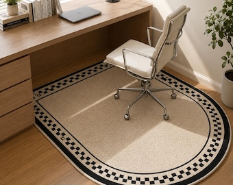 Nordic Style Computer Chair Floor Mat Light Luxury Decoration Home Living Room, Desk Chair Mat, Minimalist Room Decor