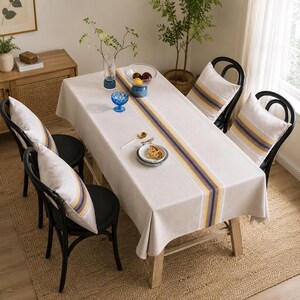 Nordic Polyester Tablecloth, Modern Rectangle Dining Table Cover, Minimalist Kitchen Tablecloth, Wedding Party Decor