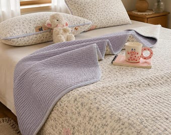 100% Cotton Bed Cover Thicken Bedspread Skin-friendly Printed Blanket, Cozy Bedroom Quilt, Cottagecore Bedding, Bed Blanket