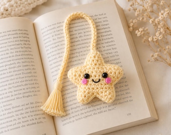 Crochet Star Bookmark Pattern | Kawaii Amigurumi Tutorial (PDF)