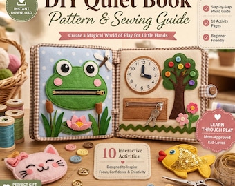 Felt Quiet Book PDF Pattern | Montessori Sensory Toddler Toy Sewing DIY Digital Download