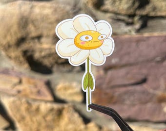 Love Me Not? Sticker | Flower | Daisy | Surreal | Indie | Silly