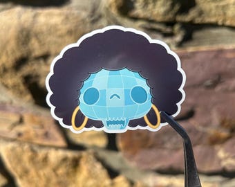 Disco Skull Sticker | Silly Disco Ball Cartoon | Music Lover